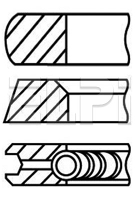 Set segmenti piston LP182 3403 STD ELPI